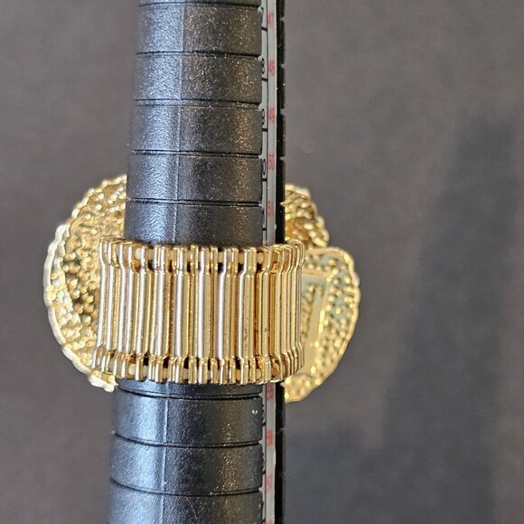 Lilly Pulitzer Gold Bow Cocktail Statement Ring Stretch Band One Size Rhinestone - Picture 6 of 11